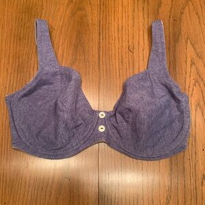 Vintage soft denim look full coverage bra